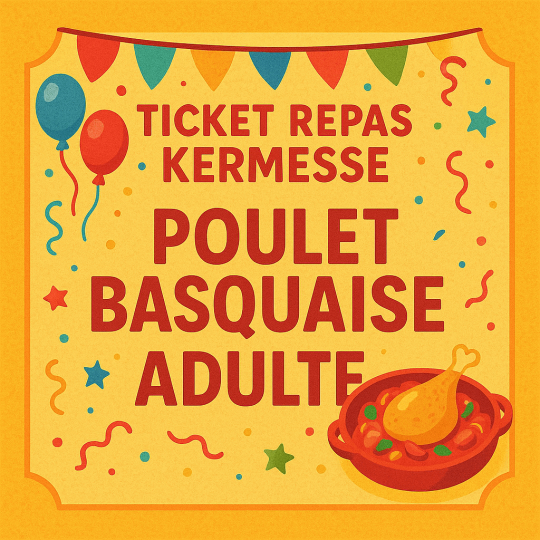 1 Repas Poulet Basquaise Adulte