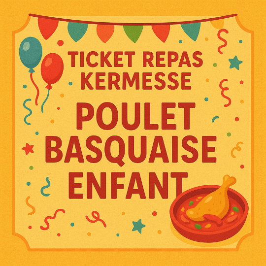 1 Repas Poulet Basquaise Enfant
