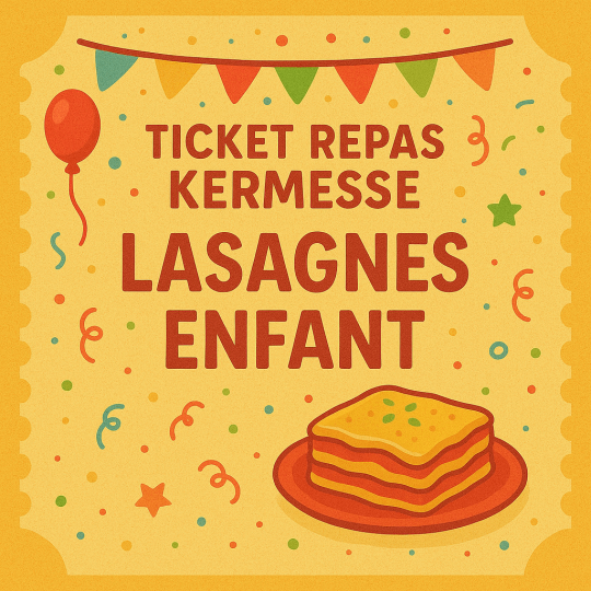 1 Repas Lasagnes Enfant