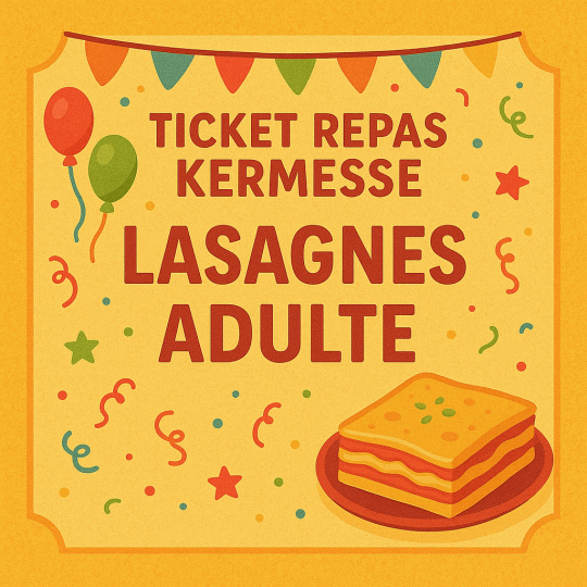 1 Repas Lasagnes Adulte