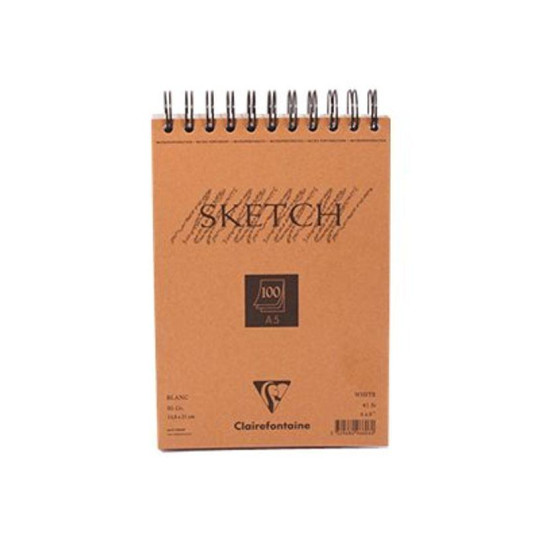 Clairefontaine Fine Arts - Bloc dessin croquis - 100 feuilles - A5 - 90 gr - blanc