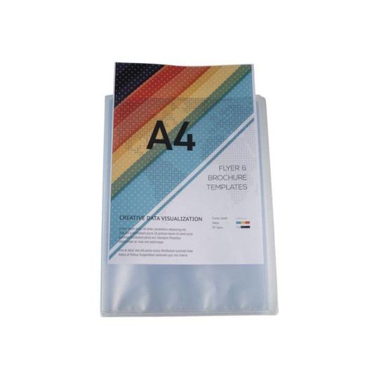 Exacompta Kreacover Chromaline - Porte vues personnalisable - 160 vues - A4 - incolore