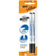 BIC VELLEDA 1721 - Pack de 2 marqueurs effaçables - pointe fine - noir