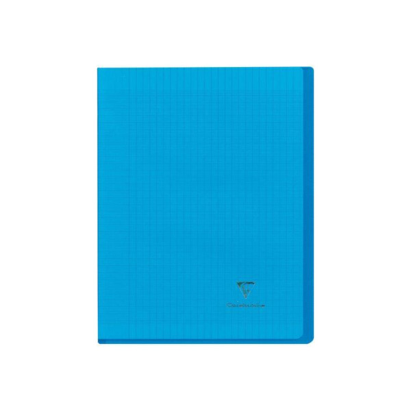 Clairefontaine Koverbook - Cahier polypro 17 x 22 cm - 96 pages - grands carreaux (Seyes) - bleu