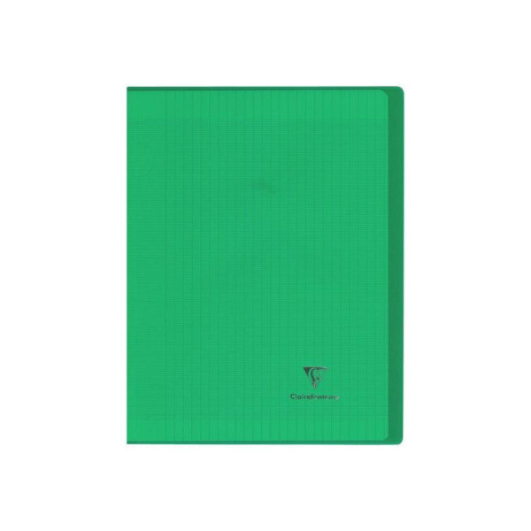 Clairefontaine Koverbook - Cahier polypro 24 x 32 cm - 96 pages - grands carreaux (Seyes) - vert