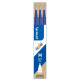 Pilot Frixion Ball - 3 Recharges pour rollers effaçables - 0,7 mm - bleu