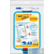 BIC - Ardoise Velleda blanche double face - 19 x 26 cm - 5 marqueurs fins + effacette