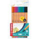 STABILO Point 88 - Etui carton x 10 Stabilo pointe fine - 0.4 mm - Format spécial 8+2 - noirs